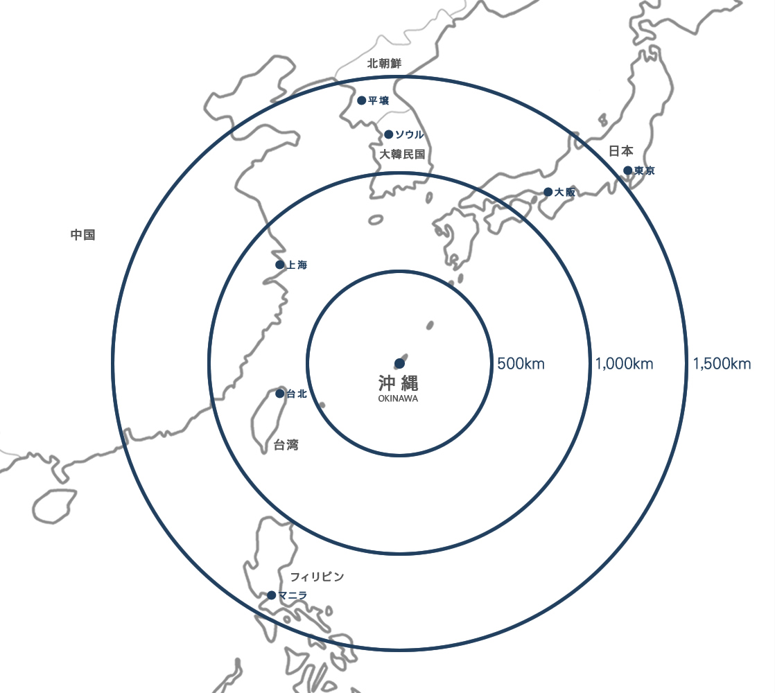 沖縄位置関係地図